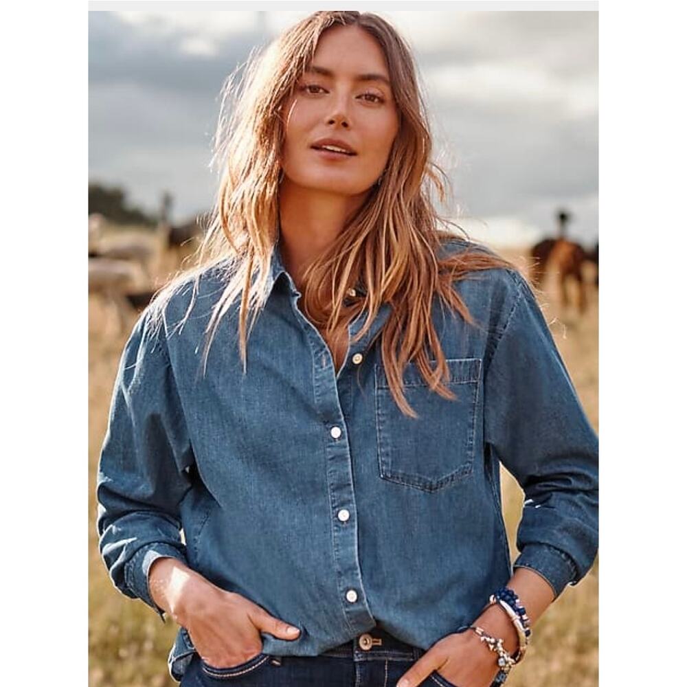 Women's J.Jill Denim Button Shirt, Medium